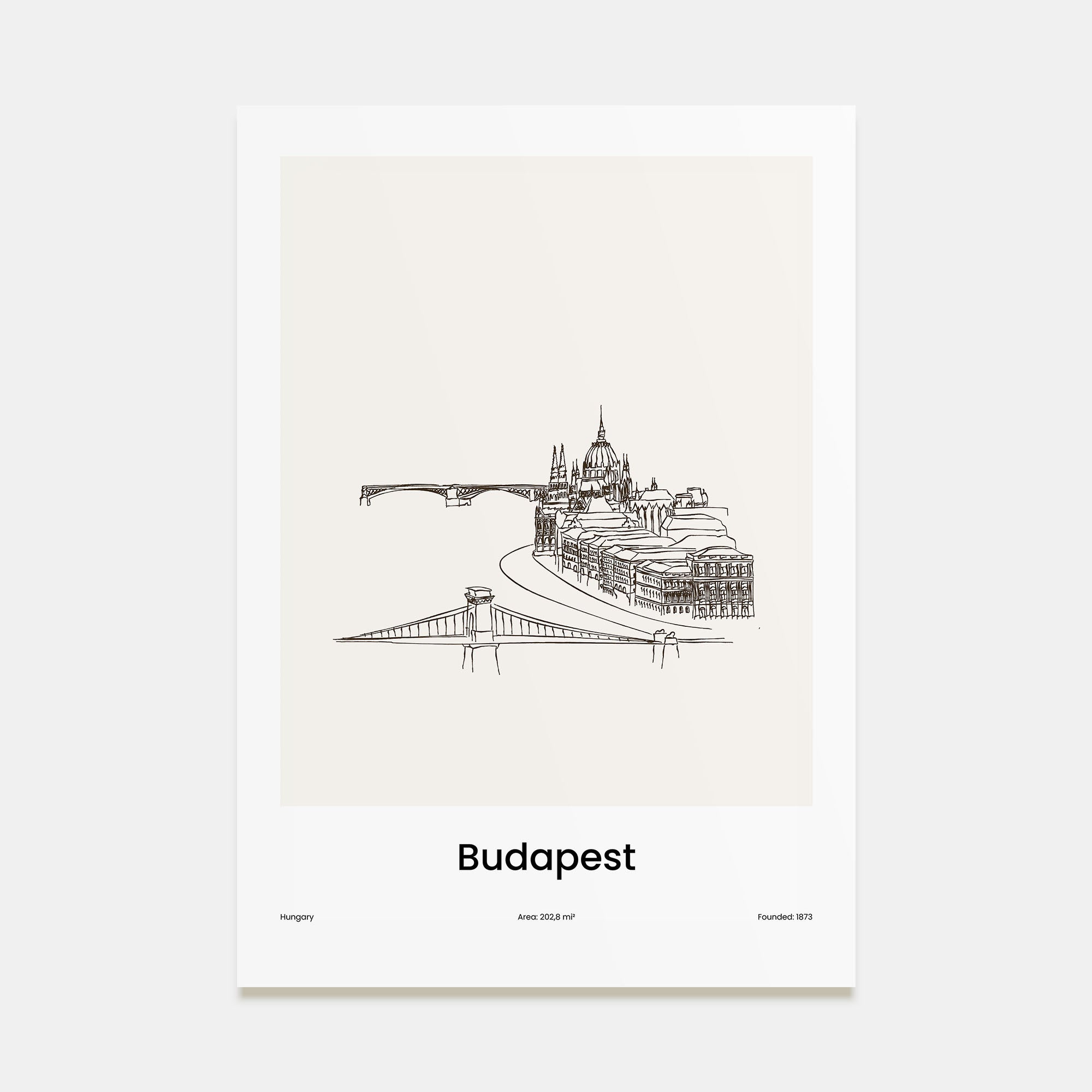 Budapest Drawn Poster