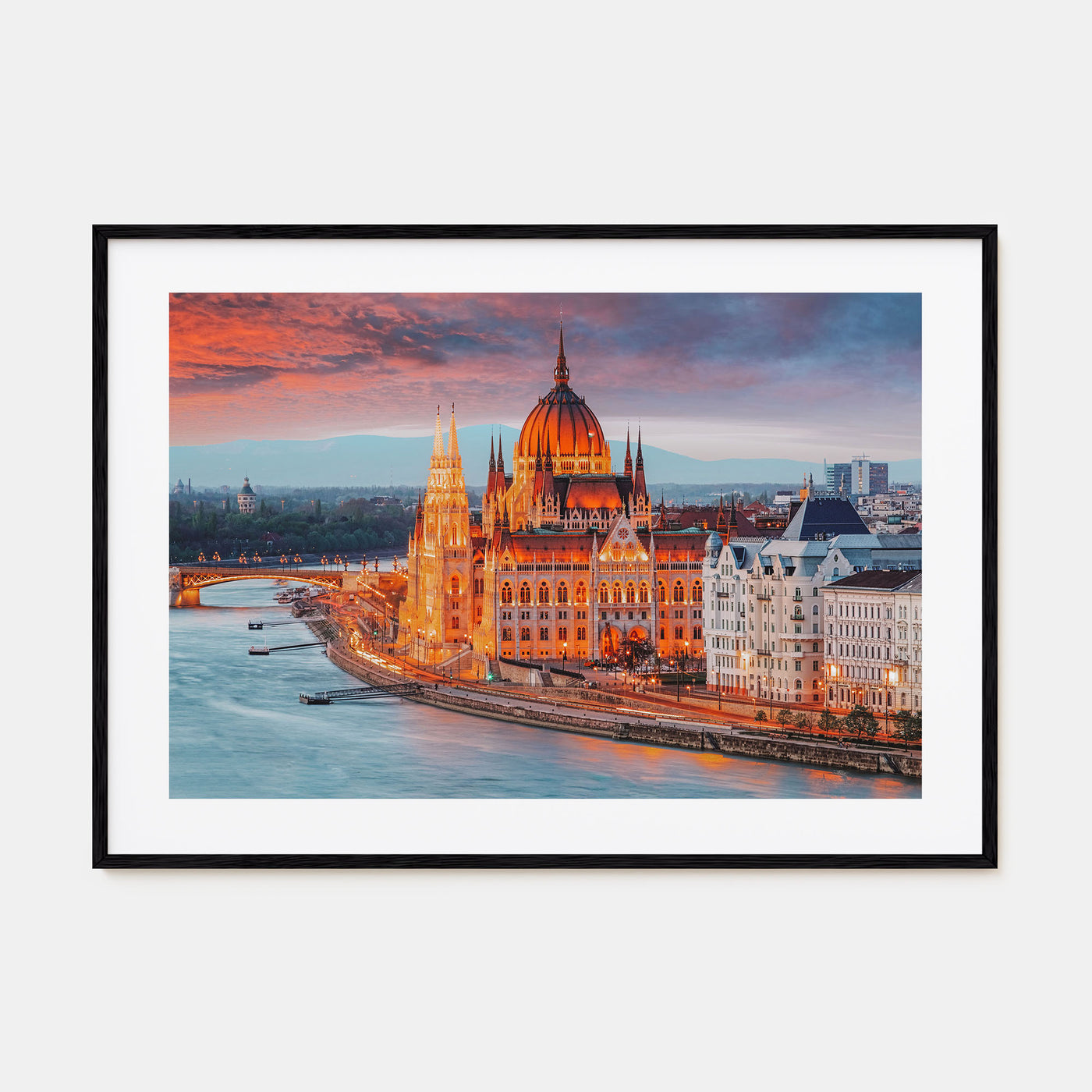 Budapest Landscape Color Poster
