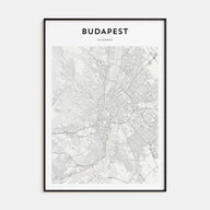 Budapest Map Portrait Poster