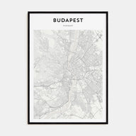 Budapest Map Portrait Poster