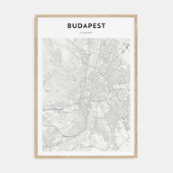 Budapest Map Portrait Poster