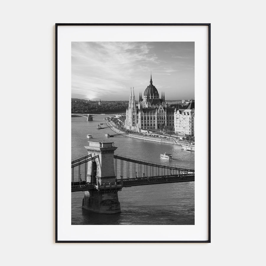 Budapest Photo B&W Poster