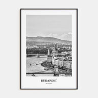 Budapest Portrait B&W Poster
