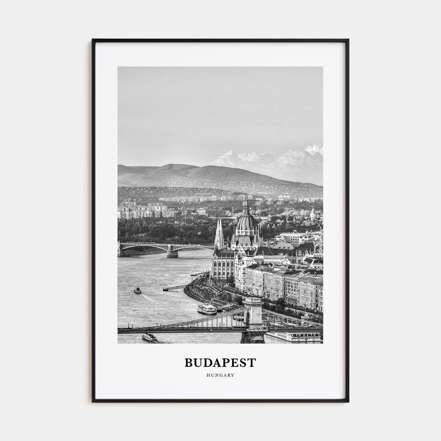 Budapest Portrait B&W Poster