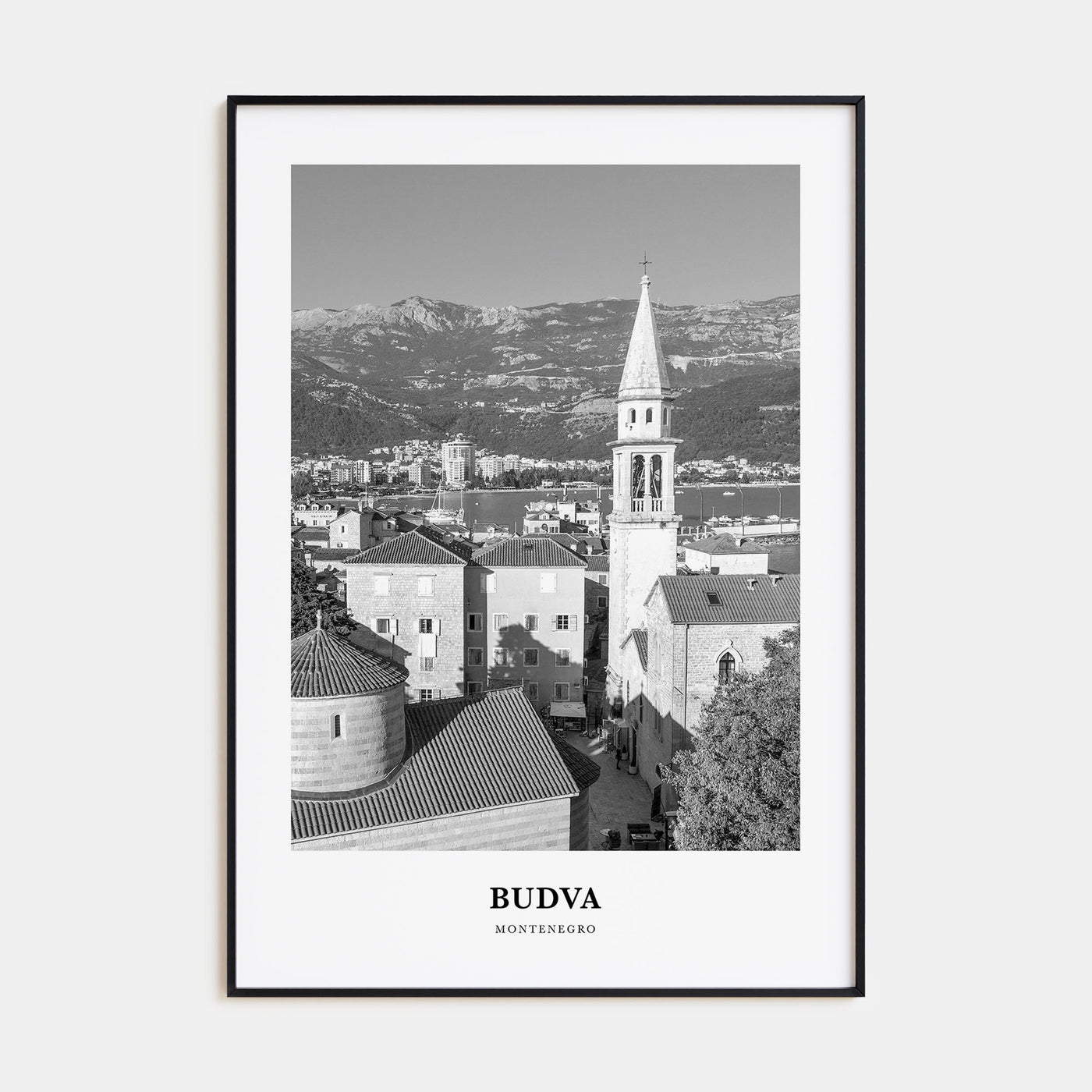 Budva Portrait B&W Poster