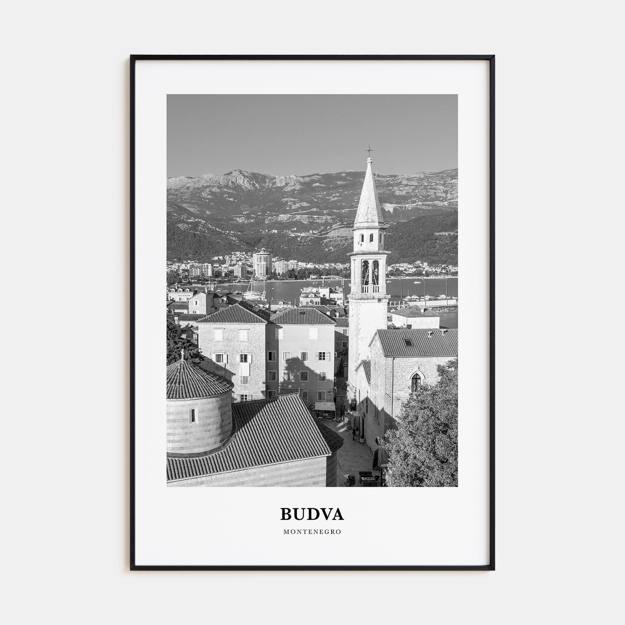 Budva Portrait B&W Poster