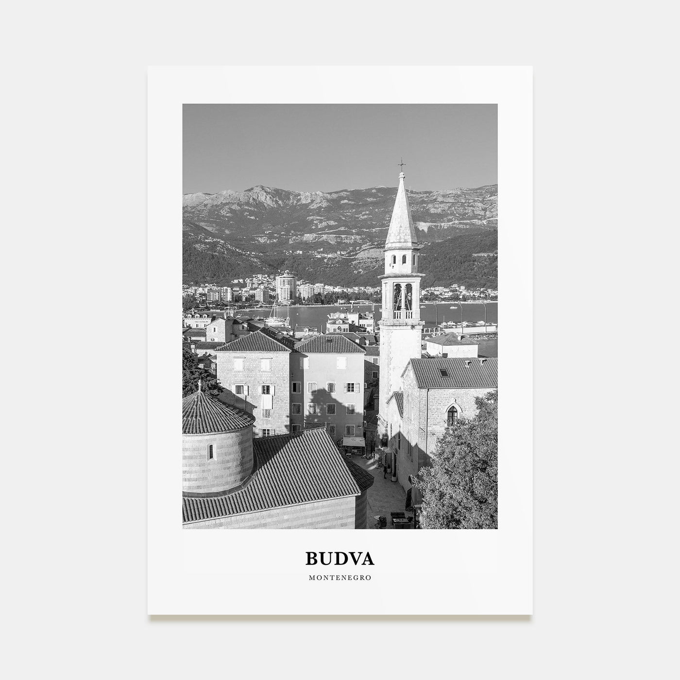 Budva Portrait B&W Poster