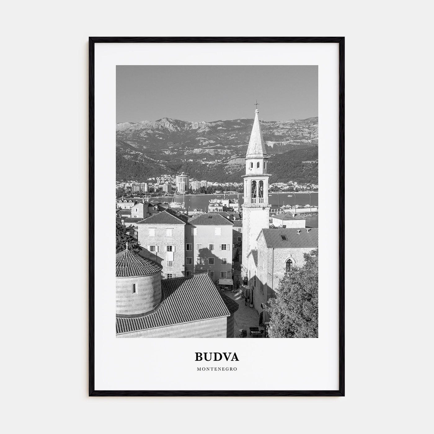 Budva Portrait B&W Poster