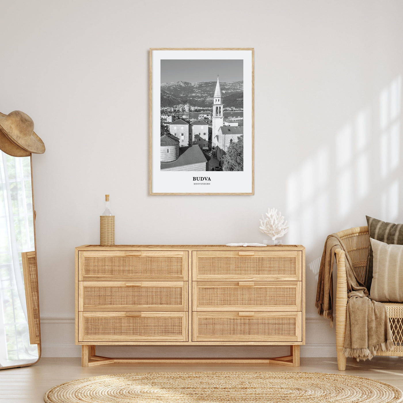 Budva Portrait B&W Poster