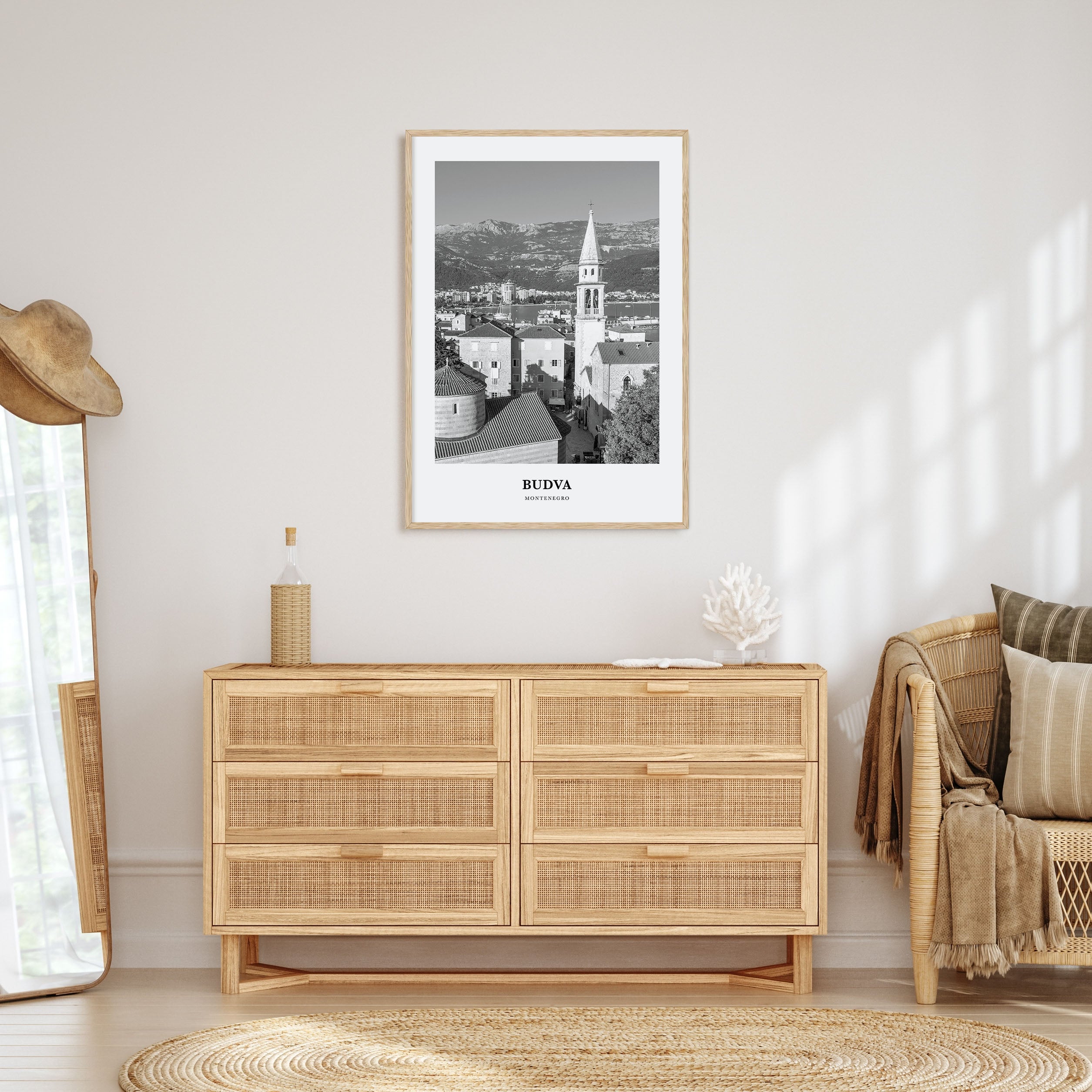 Budva Portrait B&W Poster