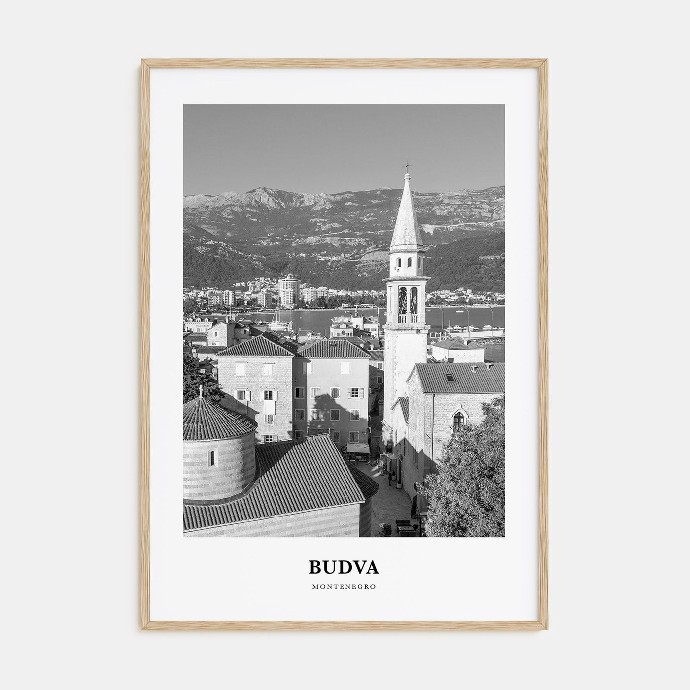 Budva Portrait B&W Poster