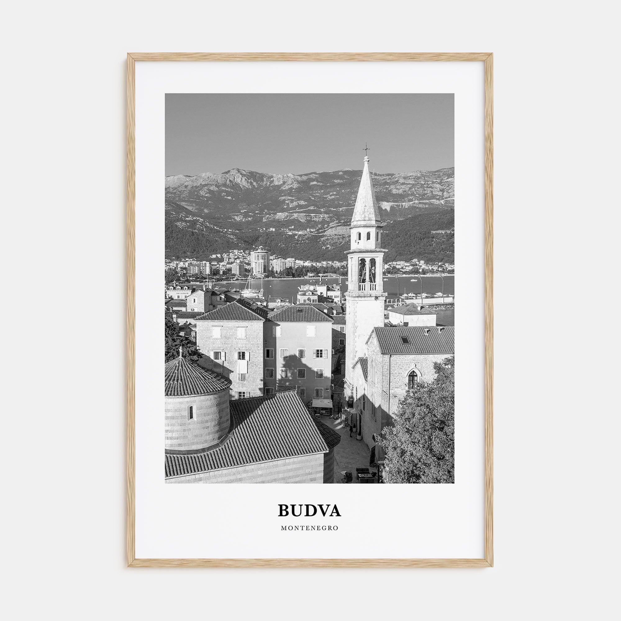 Budva Portrait B&W Poster