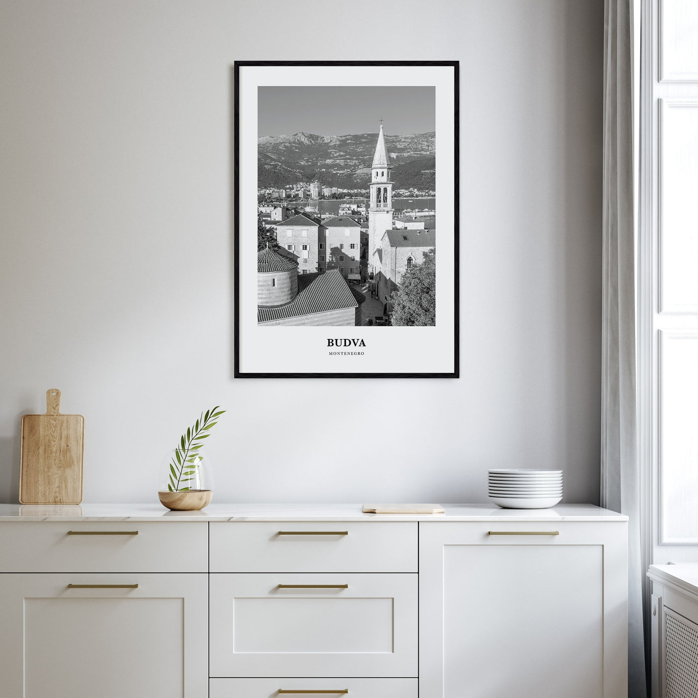 Budva Portrait B&W Poster