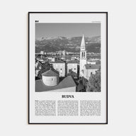 Budva Travel B&W Poster