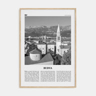 Budva Travel B&W Poster