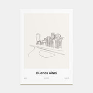 Buenos Aires Drawn Poster