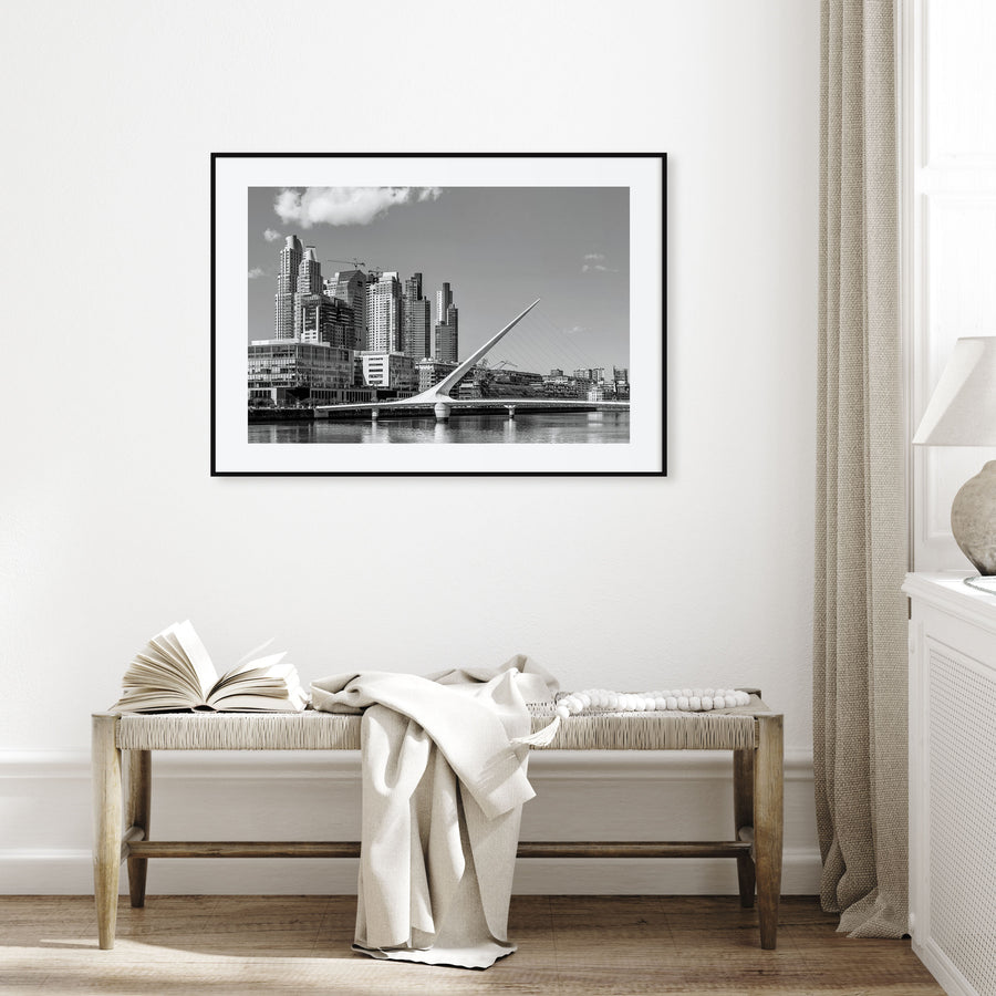 Buenos Aires Landscape B&W Poster