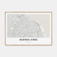 Buenos Aires Map Landscape Poster