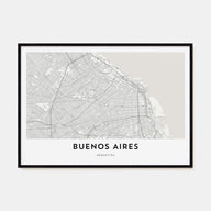 Buenos Aires Map Landscape Poster