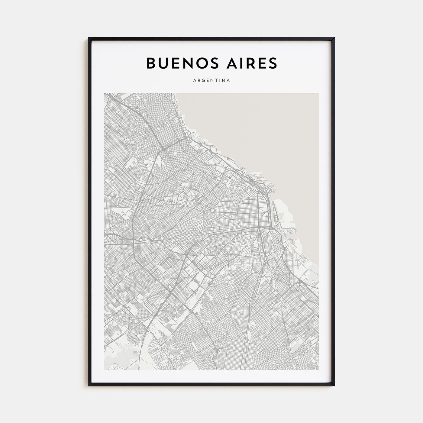 Buenos Aires Map Portrait Poster