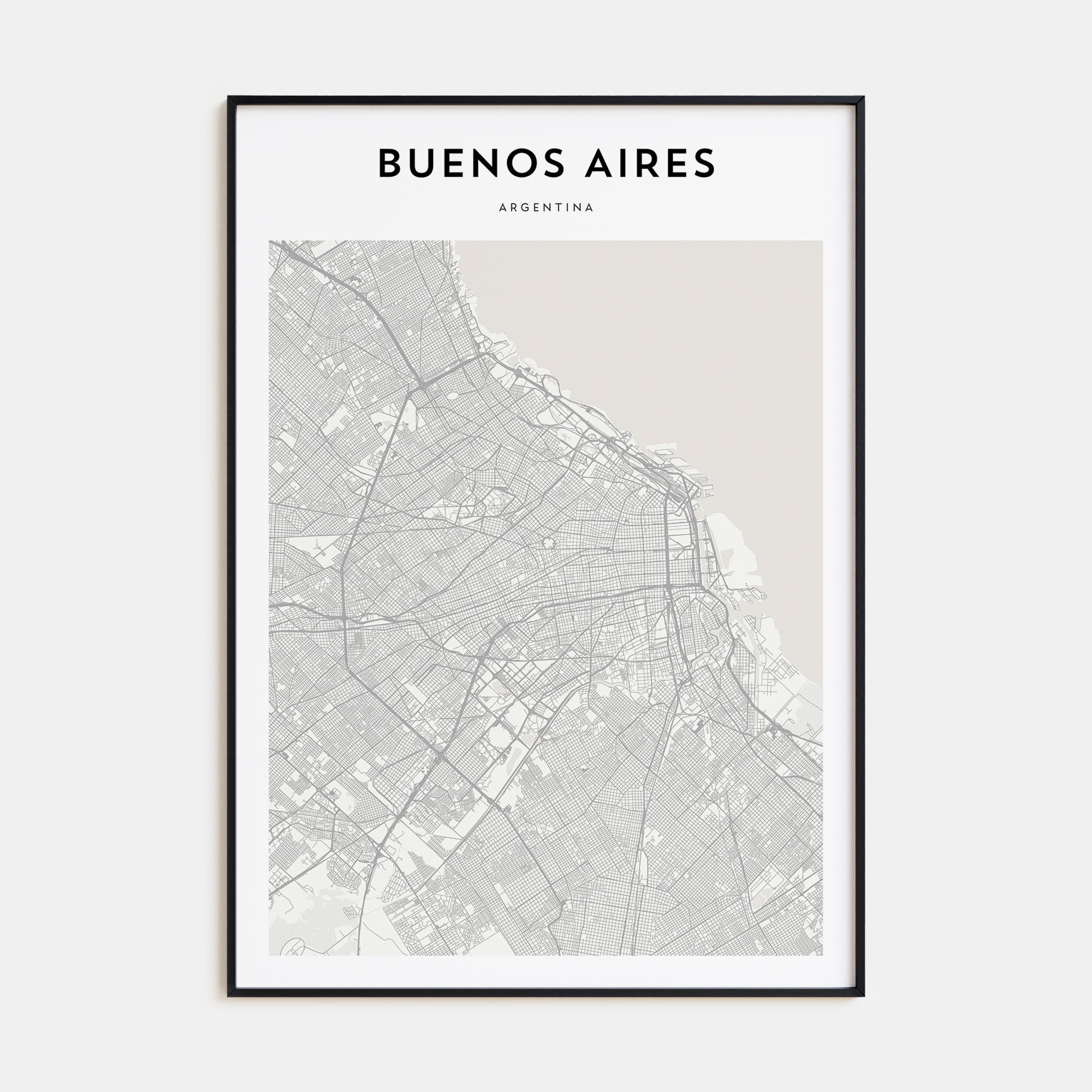 Buenos Aires Map Portrait Poster