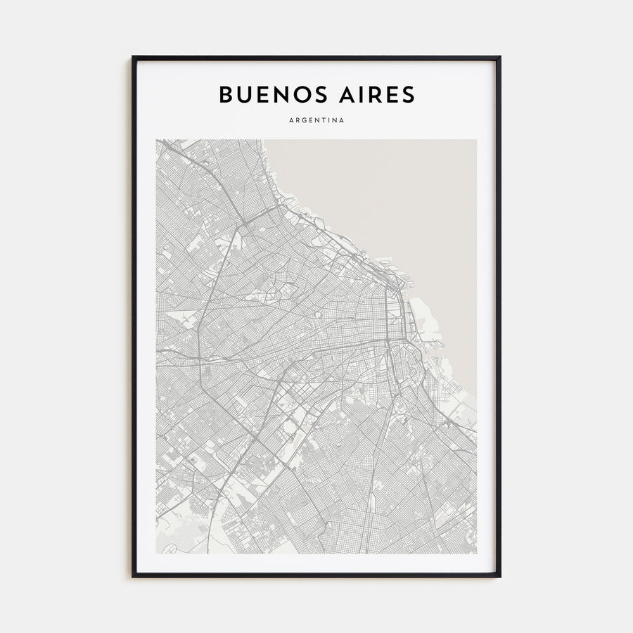 Buenos Aires Map Portrait Poster