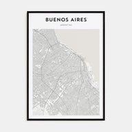 Buenos Aires Map Portrait Poster