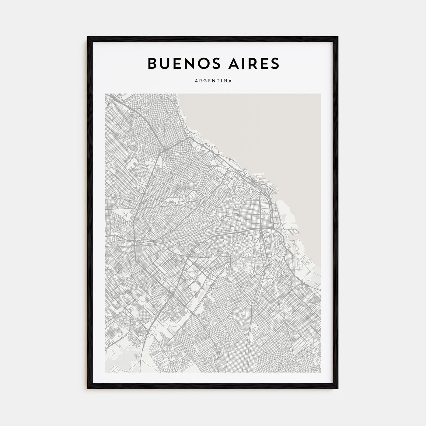 Buenos Aires Map Portrait Poster