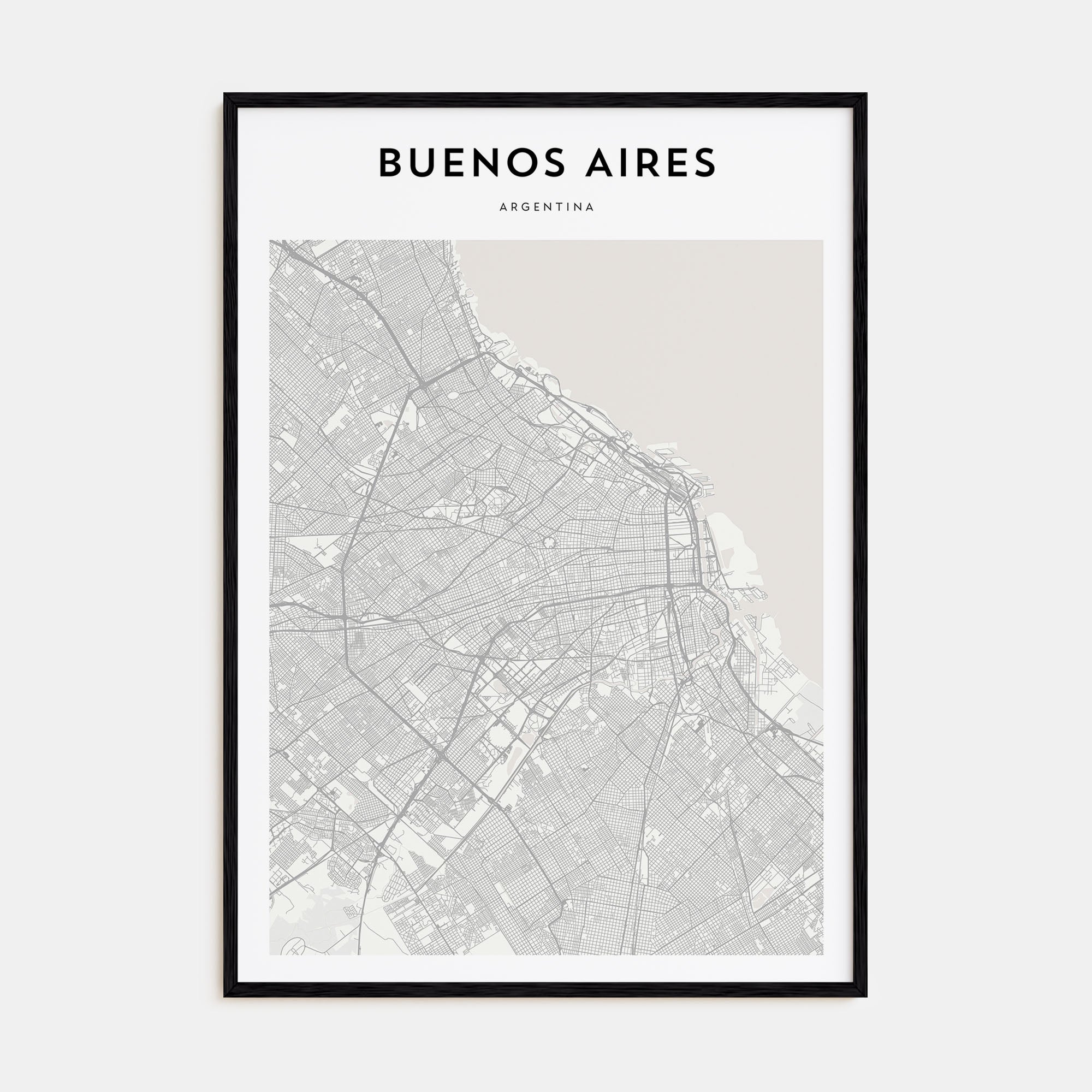 Buenos Aires Map Portrait Poster