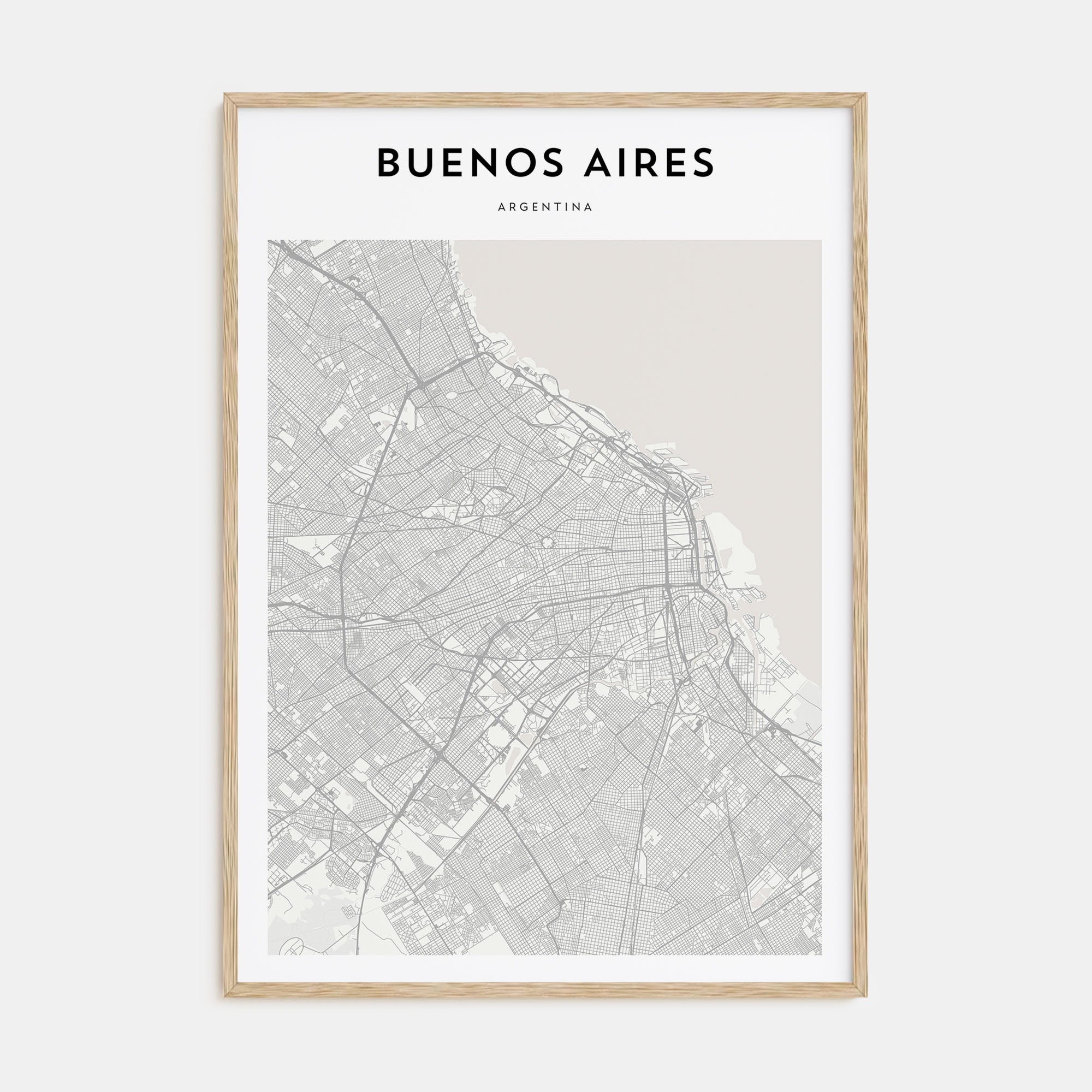 Buenos Aires Map Portrait Poster