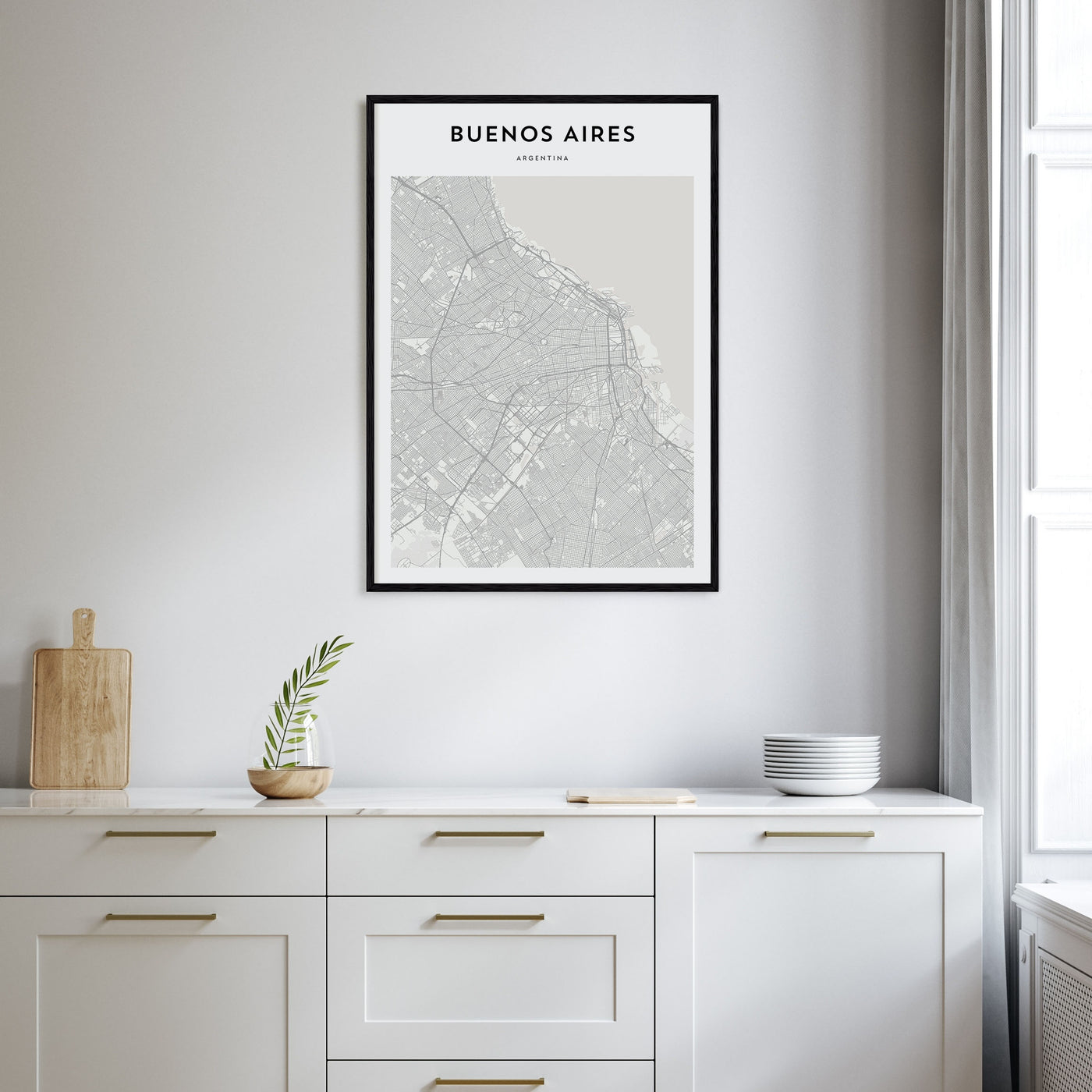 Buenos Aires Map Portrait Poster
