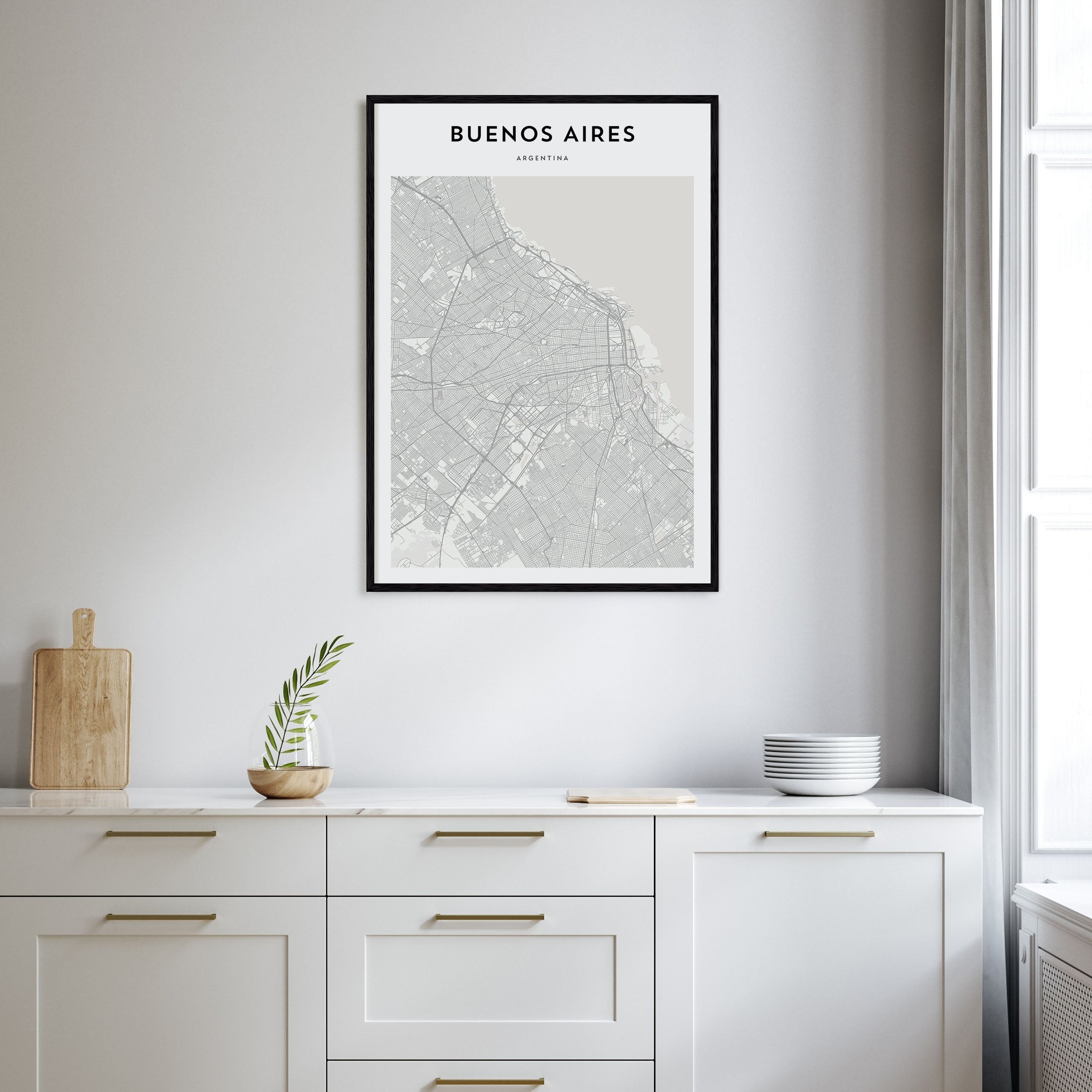 Buenos Aires Map Portrait Poster