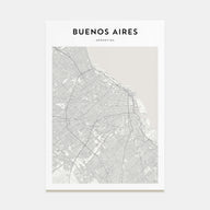 Buenos Aires Map Portrait Poster