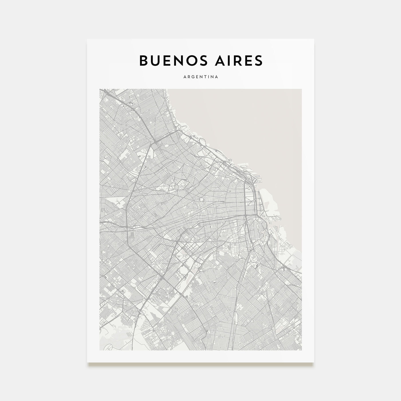 Buenos Aires Map Portrait Poster