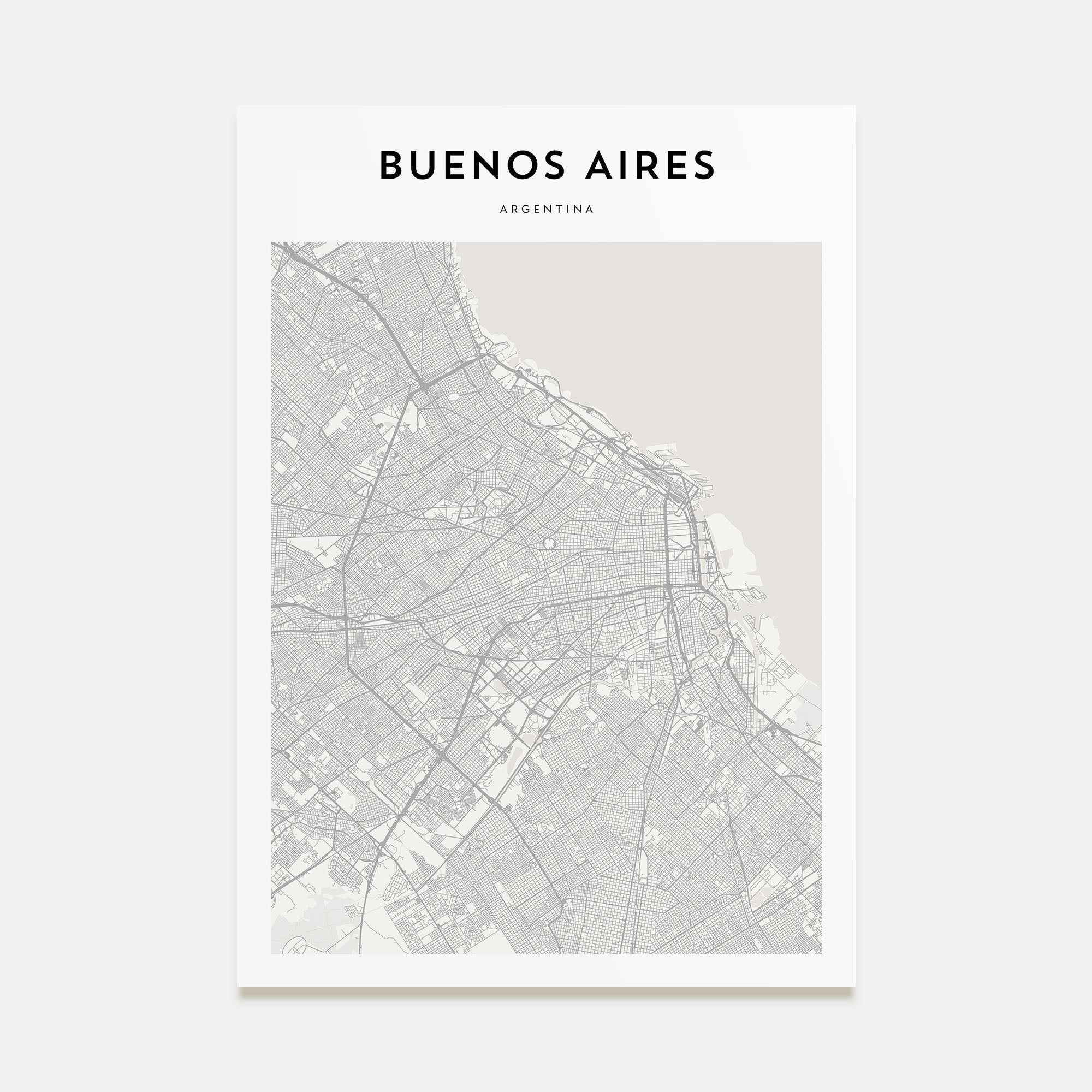 Buenos Aires Map Portrait Poster