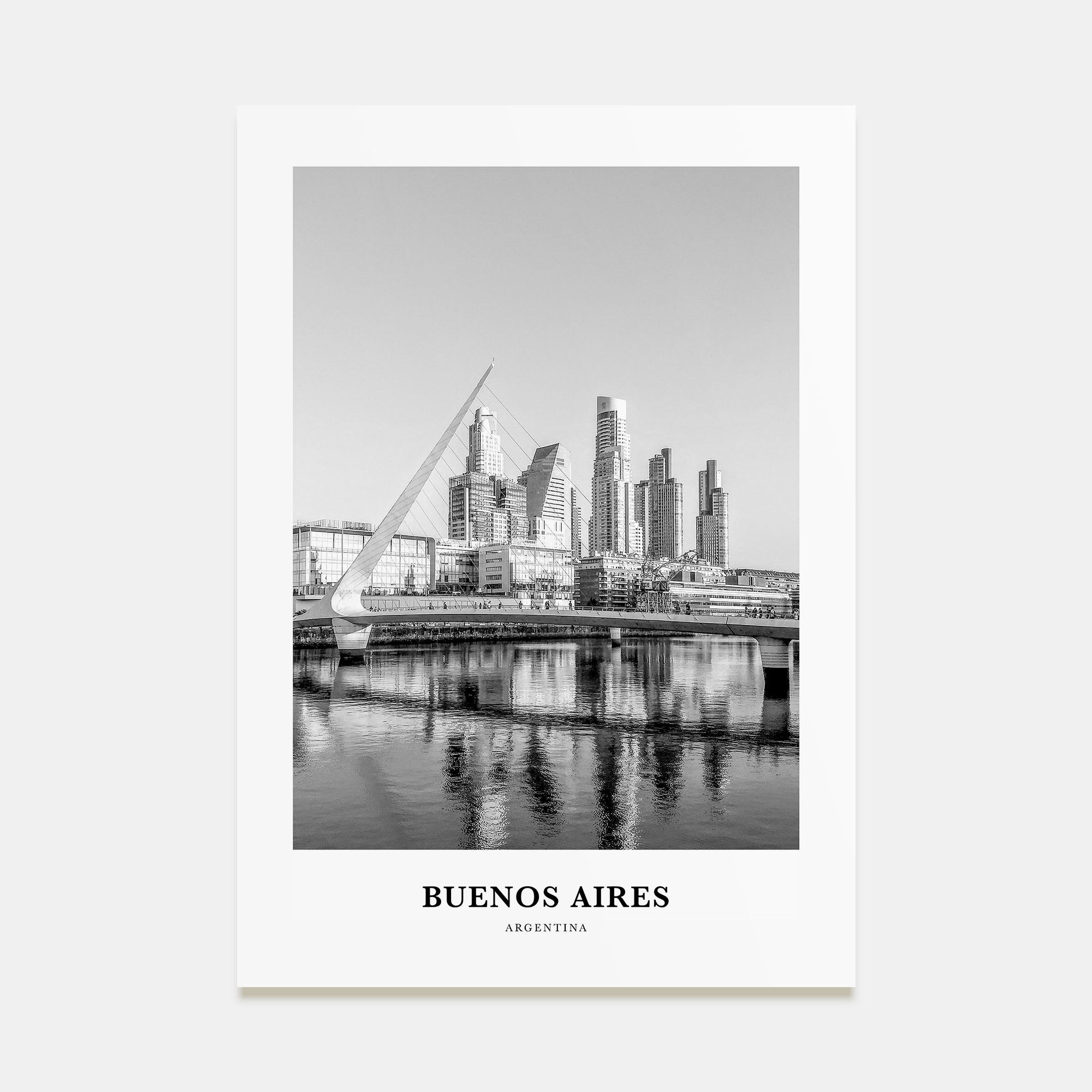 Buenos Aires Portrait B&W No 1 Poster