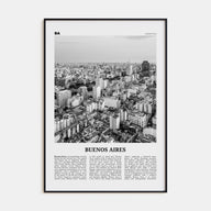 Buenos Aires Travel B&W No 1 Poster