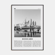 Buenos Aires Travel B&W No 3 Poster