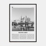 Buenos Aires Travel B&W No 3 Poster
