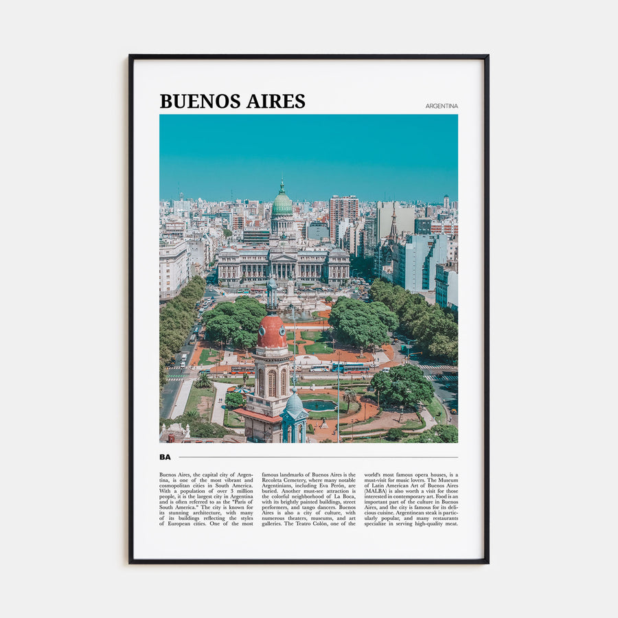 Buenos Aires Travel Color Poster