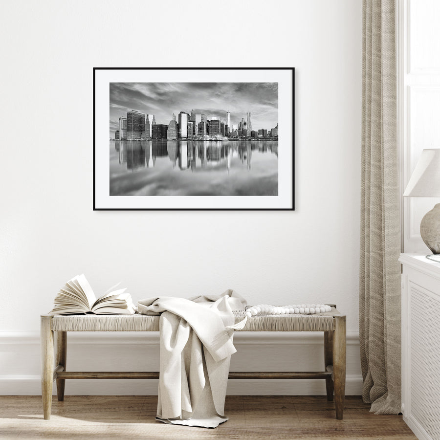 Buffalo Landscape B&W Poster