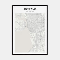 Buffalo Map Portrait Poster