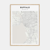 Buffalo Map Portrait Poster