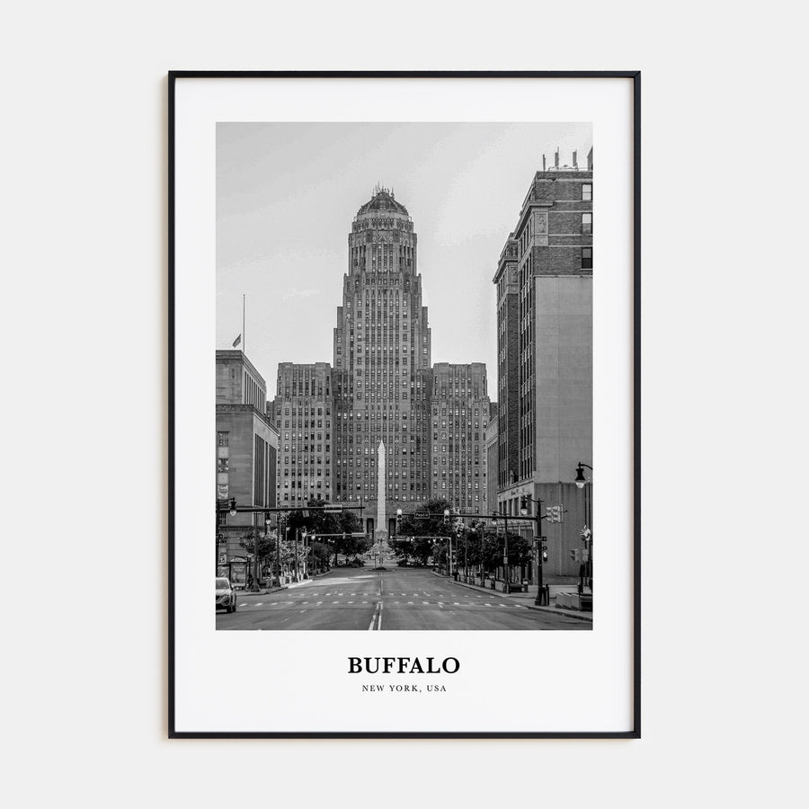 Buffalo Portrait B&W No 1 Poster