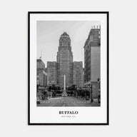 Buffalo Portrait B&W No 1 Poster