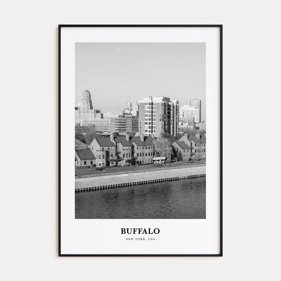 Buffalo Portrait B&W No 2 Poster