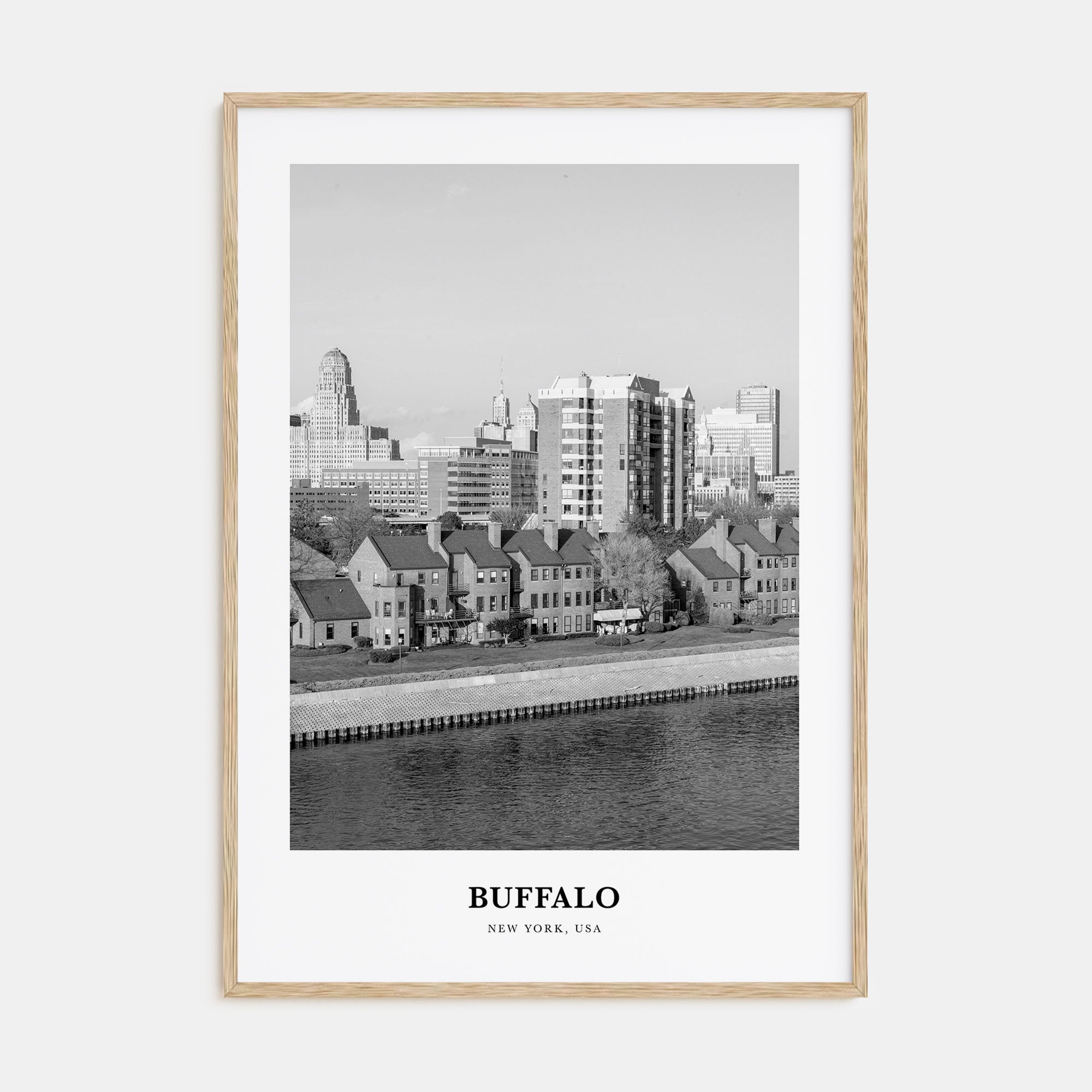 Buffalo Portrait B&W No 2 Poster