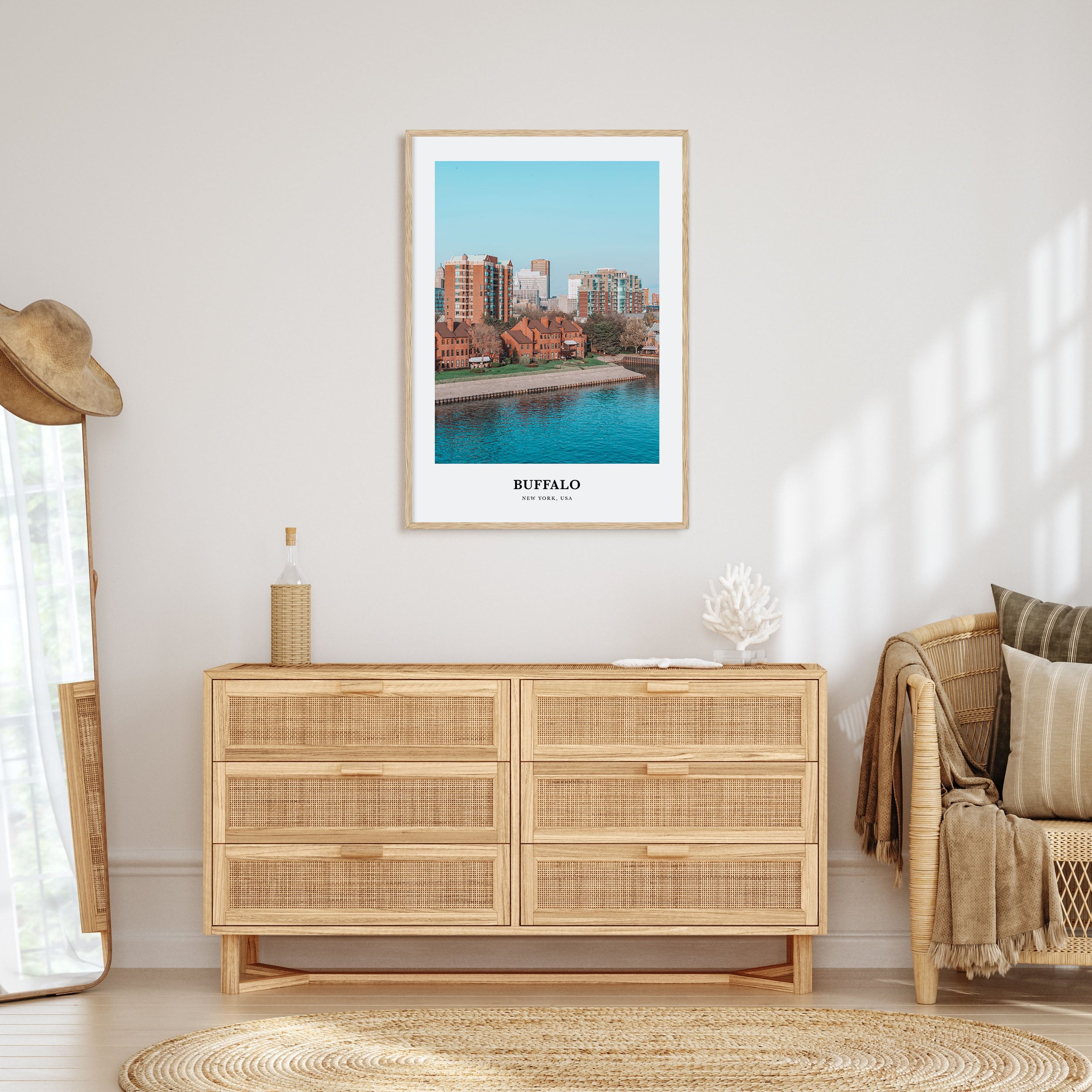Buffalo Portrait Color Poster