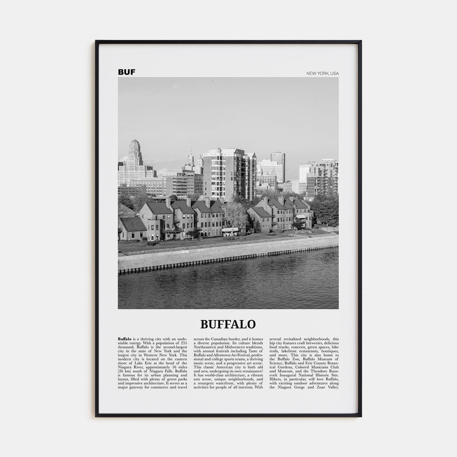 Buffalo Travel B&W No 2 Poster