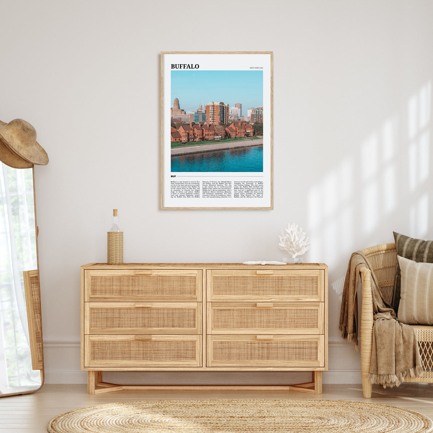 Buffalo Travel Color Poster